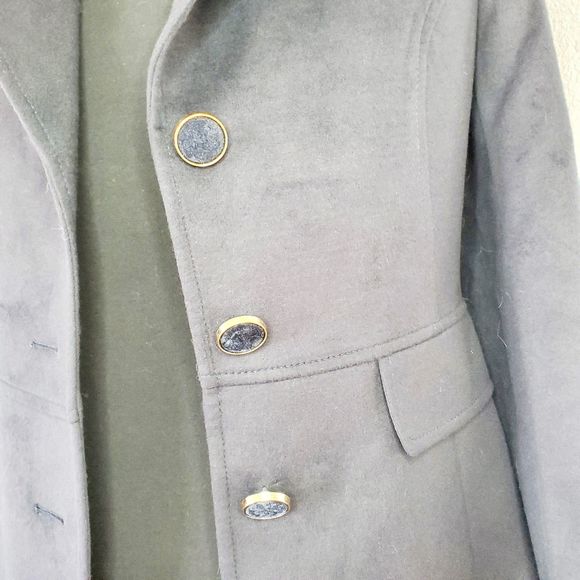 Journey Navy Blue Pea Coat Spring Fall Jacket Casual Made in Turkey SZ S /US 4 - Picture 5 of 12